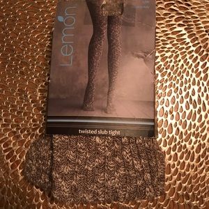 Lemon Italian knit slub tights size small/medium🍋